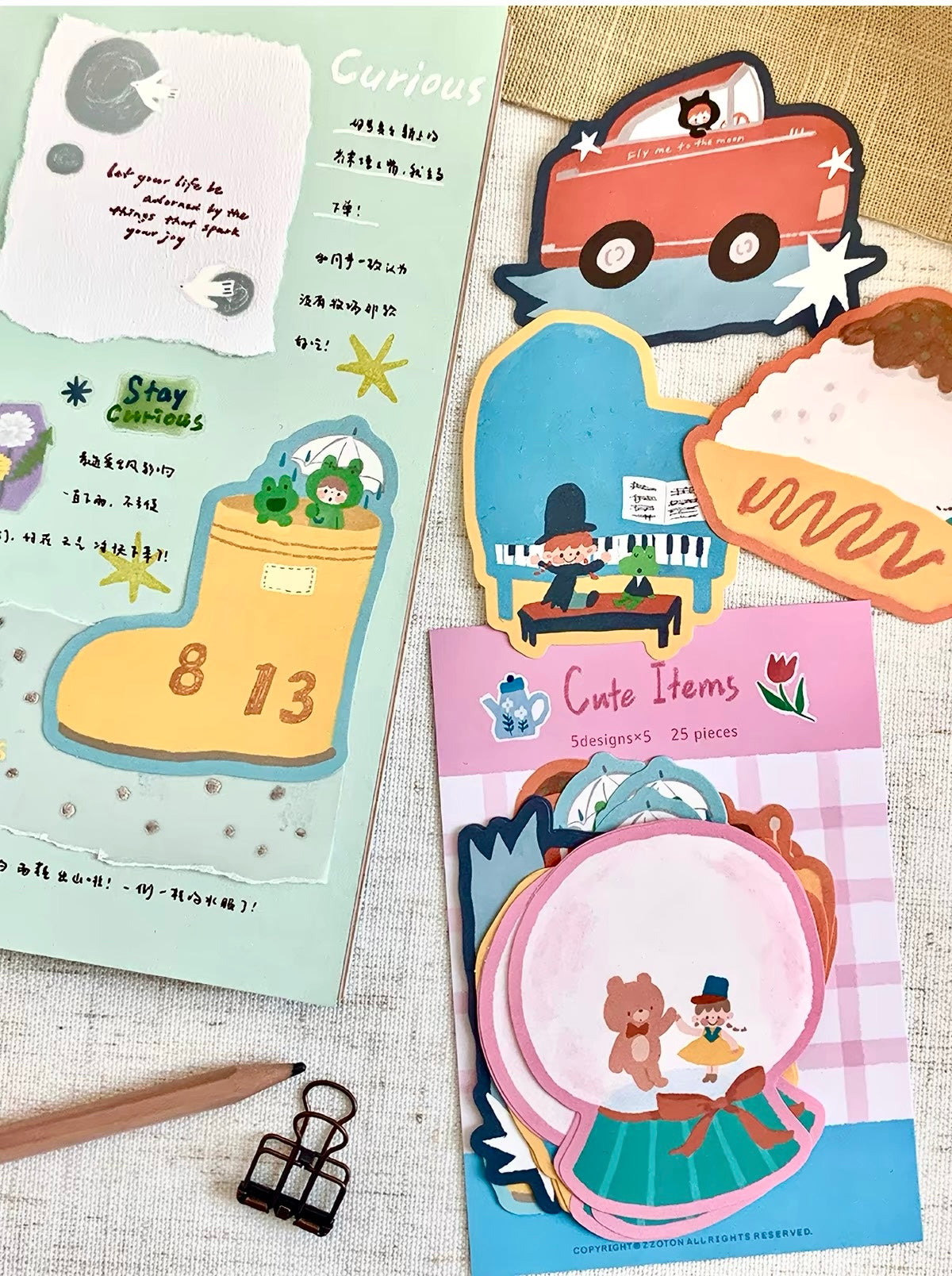 Molinta - Memo Pad | 25pcs | Shaped | Ephemera Paper