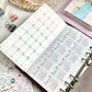 Molinta - 2027 Fold-Out Calendar Insert | Pre-punched Holes | M5/ A7 / A6 Personal  | Journaling Accessories