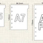 NEW! Molinta - 2027 Divider | Double-sided Design | Pre-punched Holes | 12 Sheet | M5/ A7 / A6 Personal | Journaling Accessories