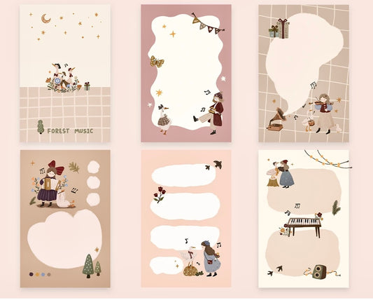 NEW! Yier Studio - Duck and the Girl  | M5 Size | 36pcs Memo Pad | Ephemera Paper