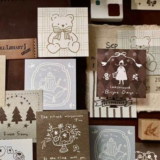 NEW! Yier Studio - Retro Fairy Tale  | 60pcs Memo Pad | Ephemera Paper