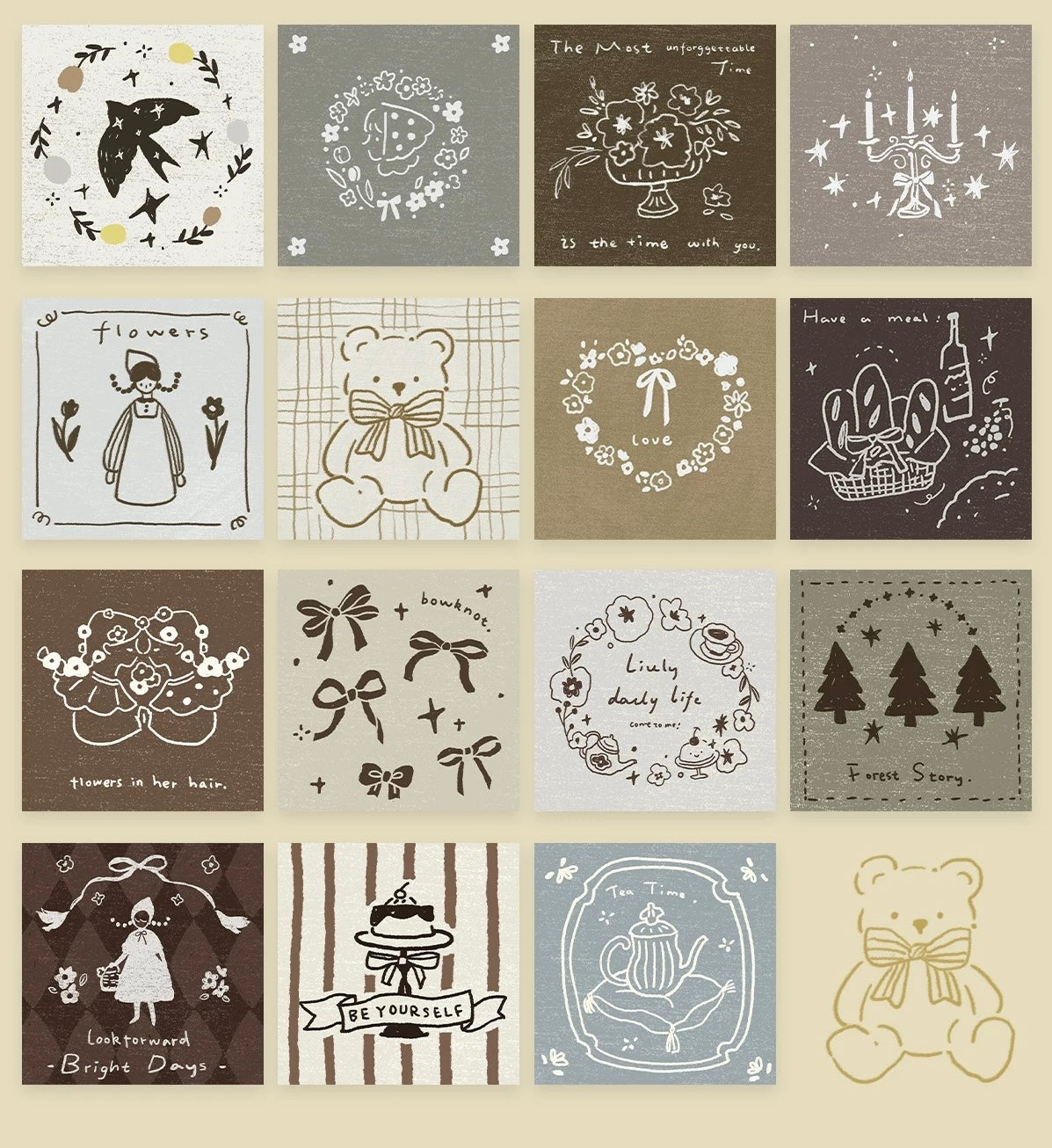 NEW! Yier Studio - Retro Fairy Tale  | 60pcs Memo Pad | Ephemera Paper