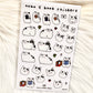 NEW! Catdoo - Neko & Book | 1 Sheet Die Cut PET Sticker