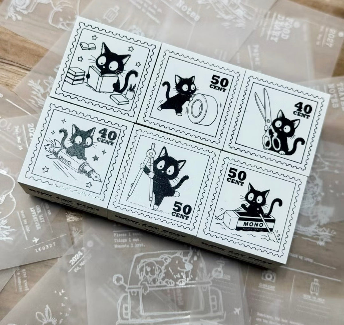 NEW! Neverland - Luna | 6pcs Stamp Set | Rubber Stamps