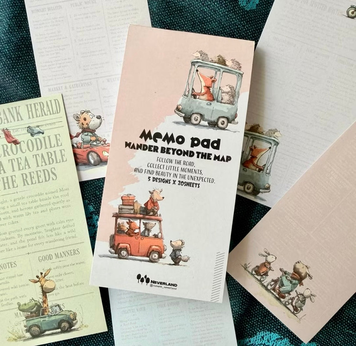 NEW! Neverland - Memo Pad | 100 Sheets Notepaper | Ephemera Paper