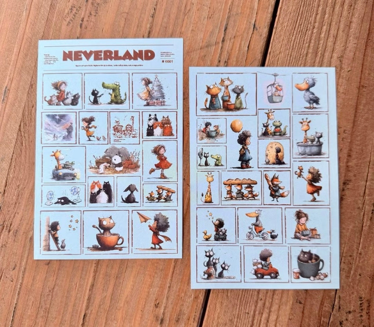 NEW! Neverland - A7 Notepaper | 20 Sheets Memo Pad | Double-sided Printing | Ephemera Paper