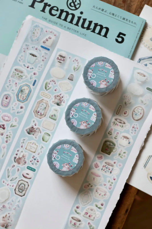 NEW! Loidesign - Strawberry Afternoon Tea | Kiss-cut | Starlight Film | 5cm PET Tape | 6.3M