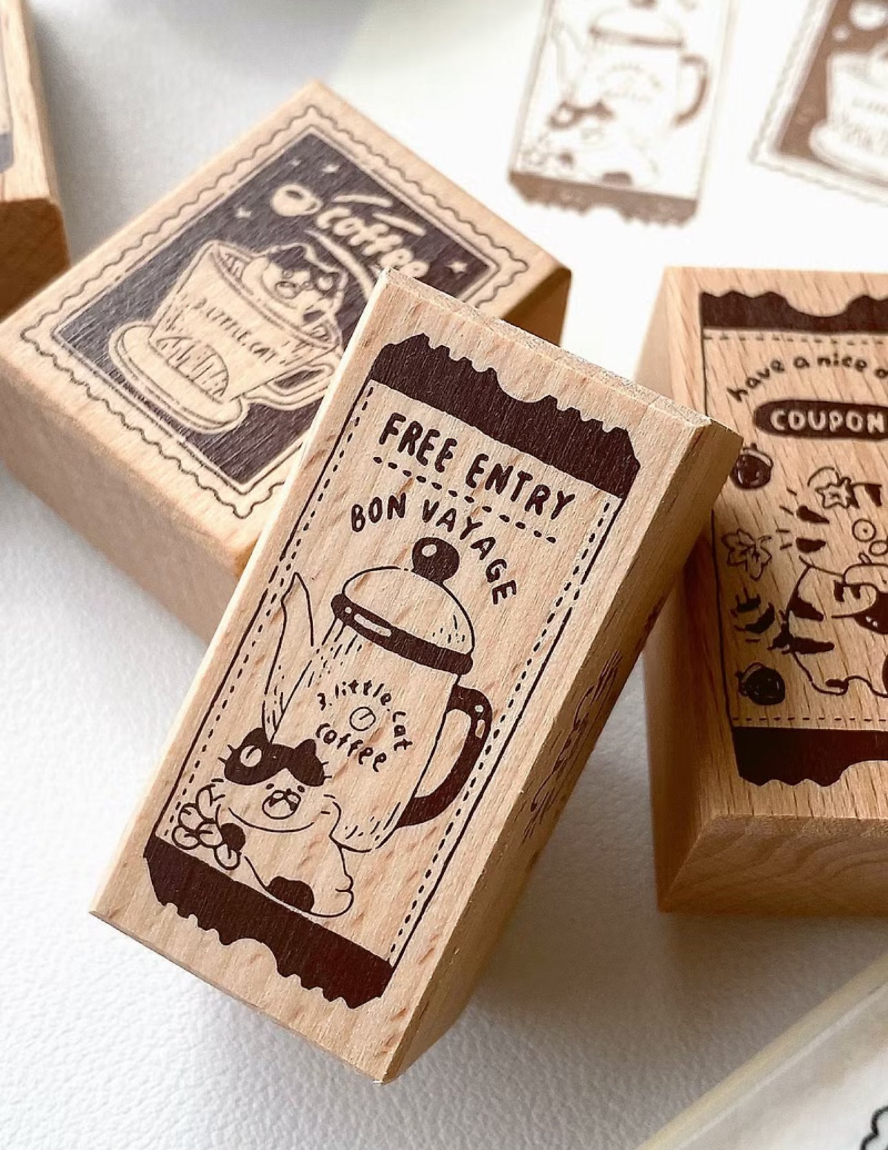 3 Little Cat - Coffee Cats | Rubber Stamps