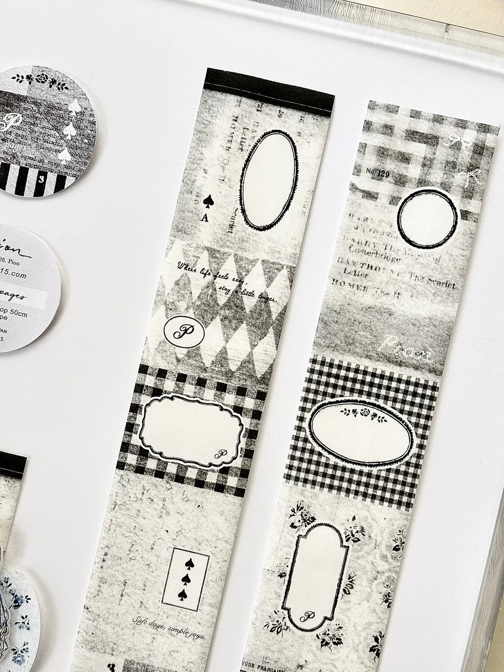 NEW! Pion - Black Pages | 4cm Washi Tape | Release Paper | 5M