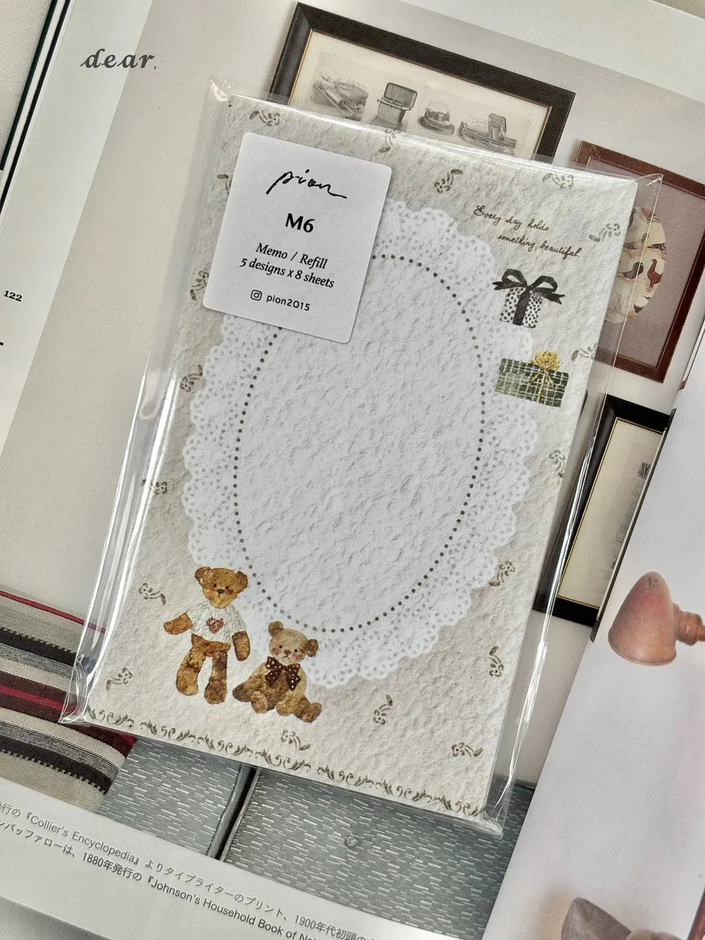 NEW! Pion - Vintage & Dear | M6 | 40pcs Notepaper | Ephemera Paper