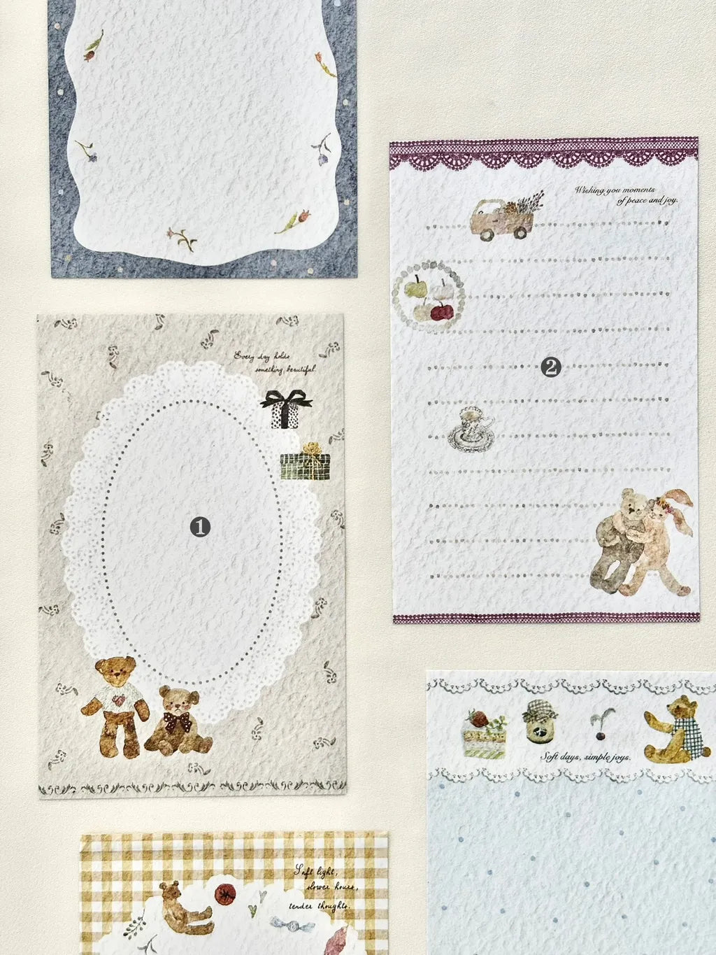 NEW! Pion - Vintage & Dear | M6 | 40pcs Notepaper | Ephemera Paper
