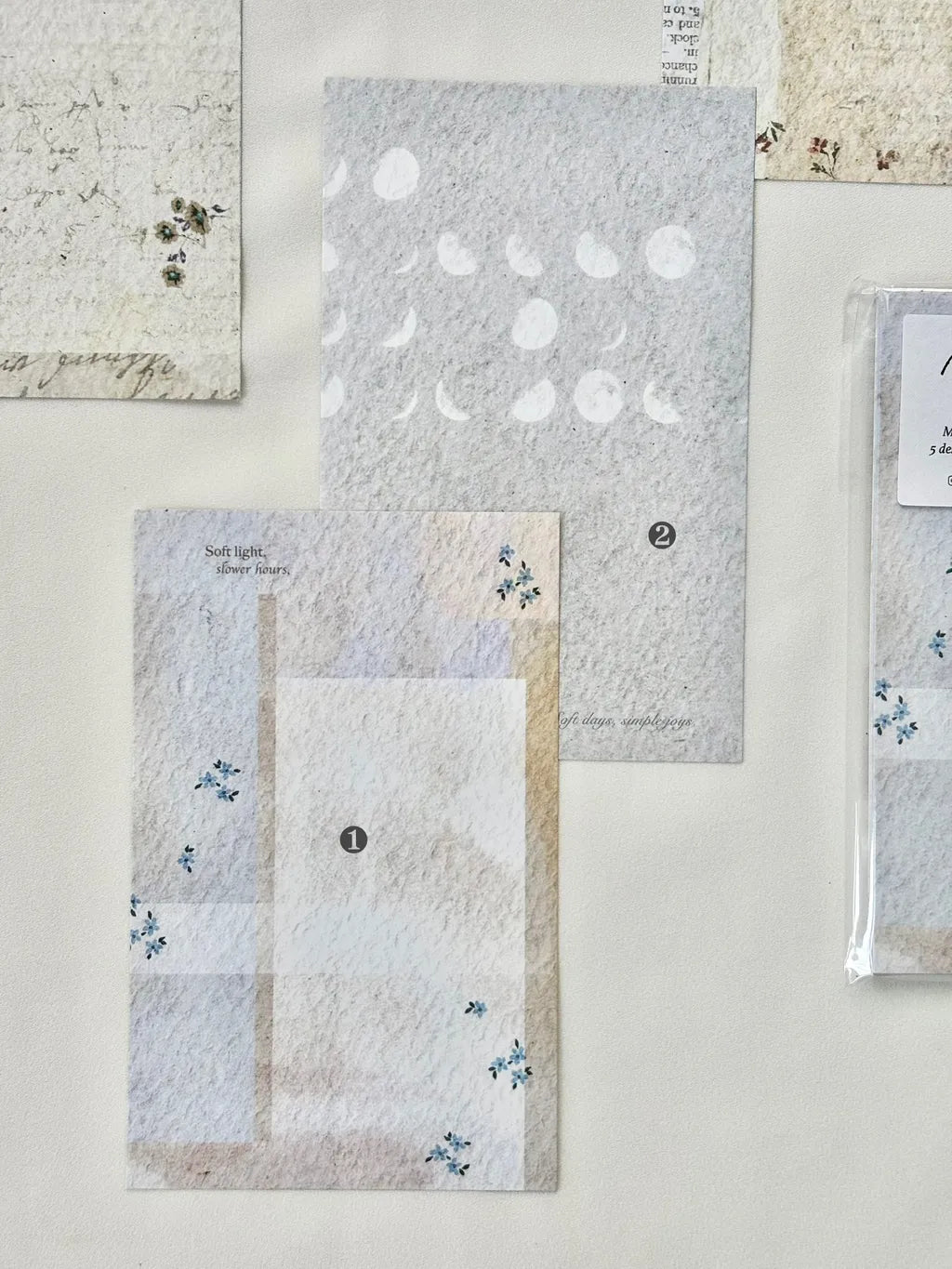 NEW! Pion - Vintage & Dear | M6 | 40pcs Notepaper | Ephemera Paper