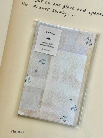 NEW! Pion - Vintage & Dear | M6 | 40pcs Notepaper | Ephemera Paper