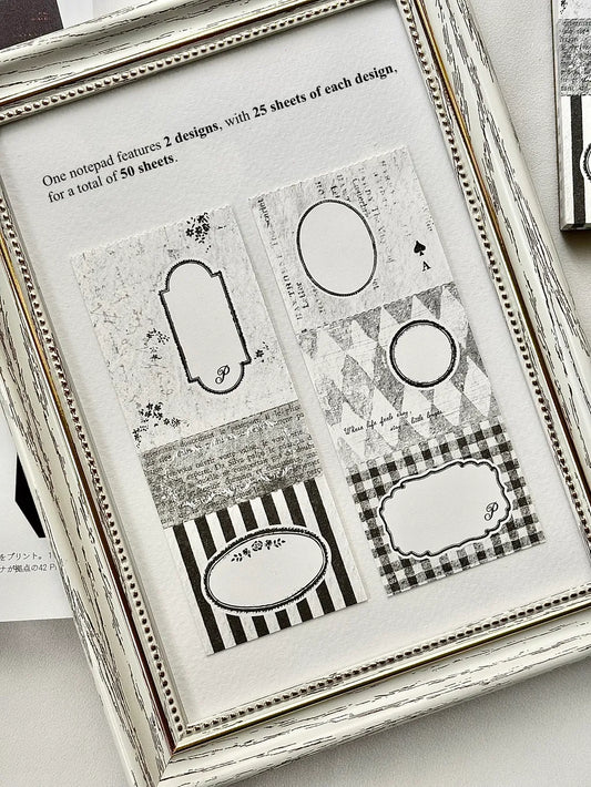 NEW! Pion - Black Pages | 50pcs Notepaper | Ephemera Paper