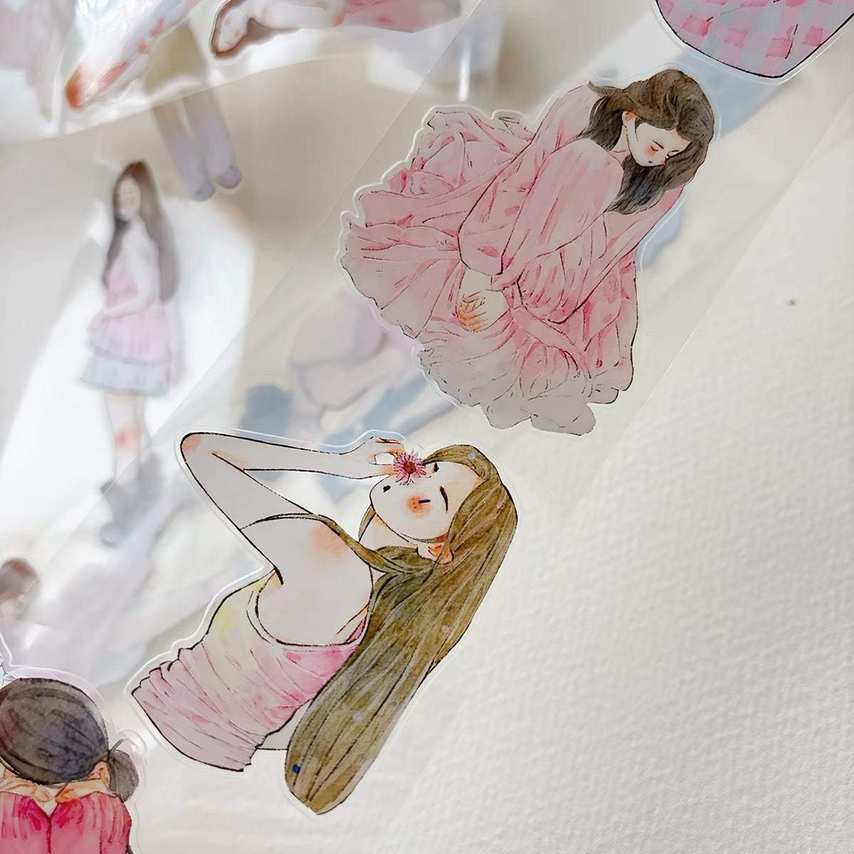NEW! DingDing - No.61 A Little Pink | Kiss-cut | 6cm Tape | Release Paper | 10M