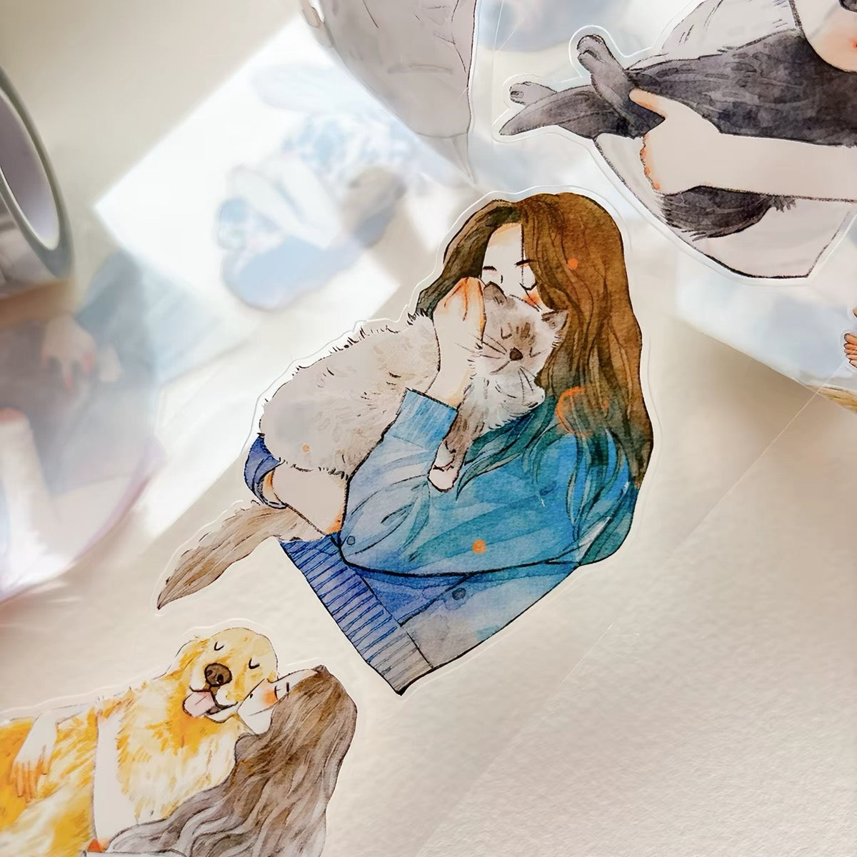 NEW! DingDing - No.62 With Pets | Kiss-cut | 6cm Tape | Release Paper | 10M