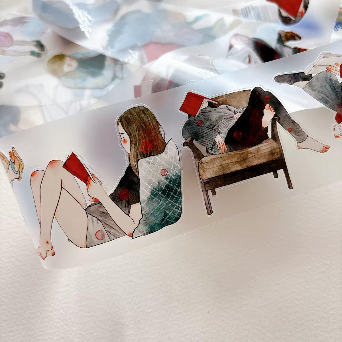 NEW! DingDing - No.63 With Books | Kiss-cut | 6cm Tape | Release Paper | 10M