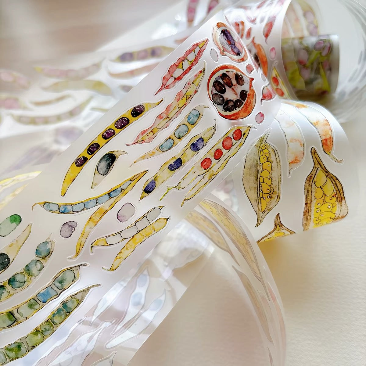 NEW! DingDing - A68 Pea Pods | Kiss-cut | 5cm PET Tape | Release Paper | 5M