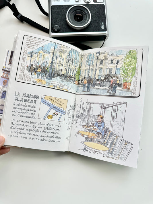 Sasi's Sketch Book - Paris | Travel Journal | Watercolor Paintings |Journaling Accessories
