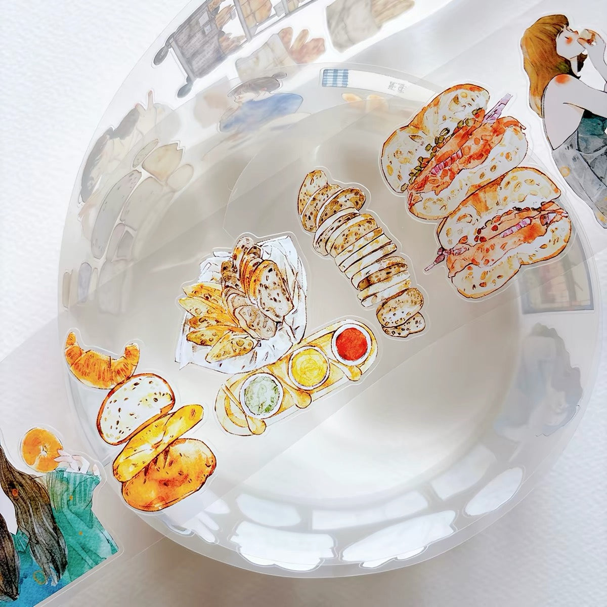 NEW! DingDing - A69 Bread Lover | Kiss-cut | 6cm PET Tape | Release Paper | 5M