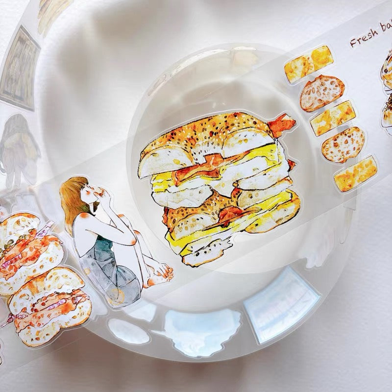 NEW! DingDing - A69 Bread Lover | Kiss-cut | 6cm PET Tape | Release Paper | 5M