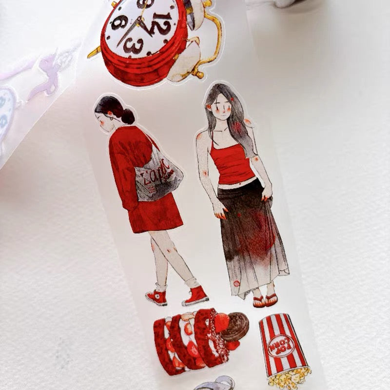 NEW! DingDing - A70 Crimson | Kiss-cut | 6cm PET Tape | Release Paper | 5M