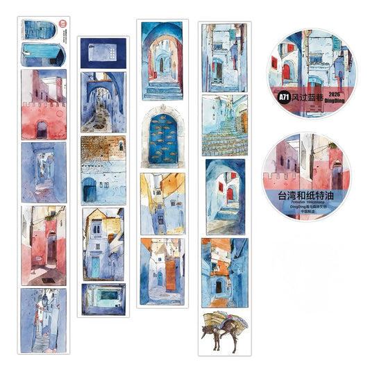 NEW! DingDing - A71 Blue Harbor | Kiss-cut | 7cm PET Tape | Release Paper | 5M