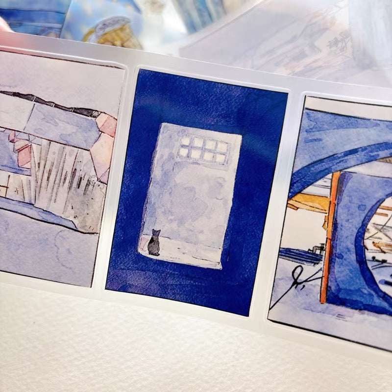NEW! DingDing - A71 Blue Harbor | Kiss-cut | 7cm PET Tape | Release Paper | 5M