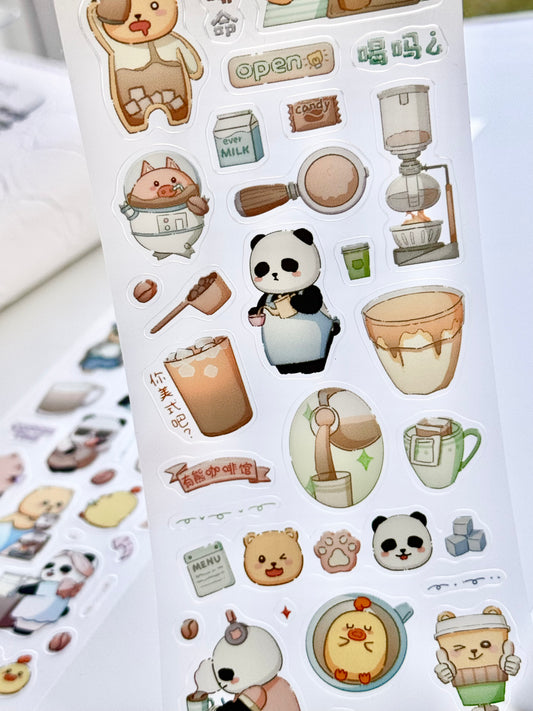 EverEin - Coffee Diary | 6cm Kiss-cut PET Tape | Release Paper