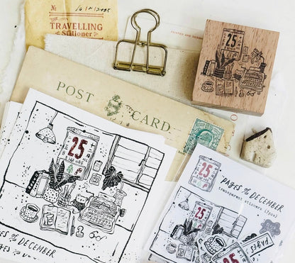 NEW! Black Milk Project - Pages in December | Rubber Stamp