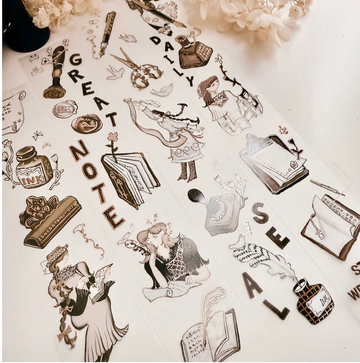 NEW! SLM X Misshoegg - Misspaperie | 4.5cm PET Tape | Rose Gold Foil | Release Paper | 10M