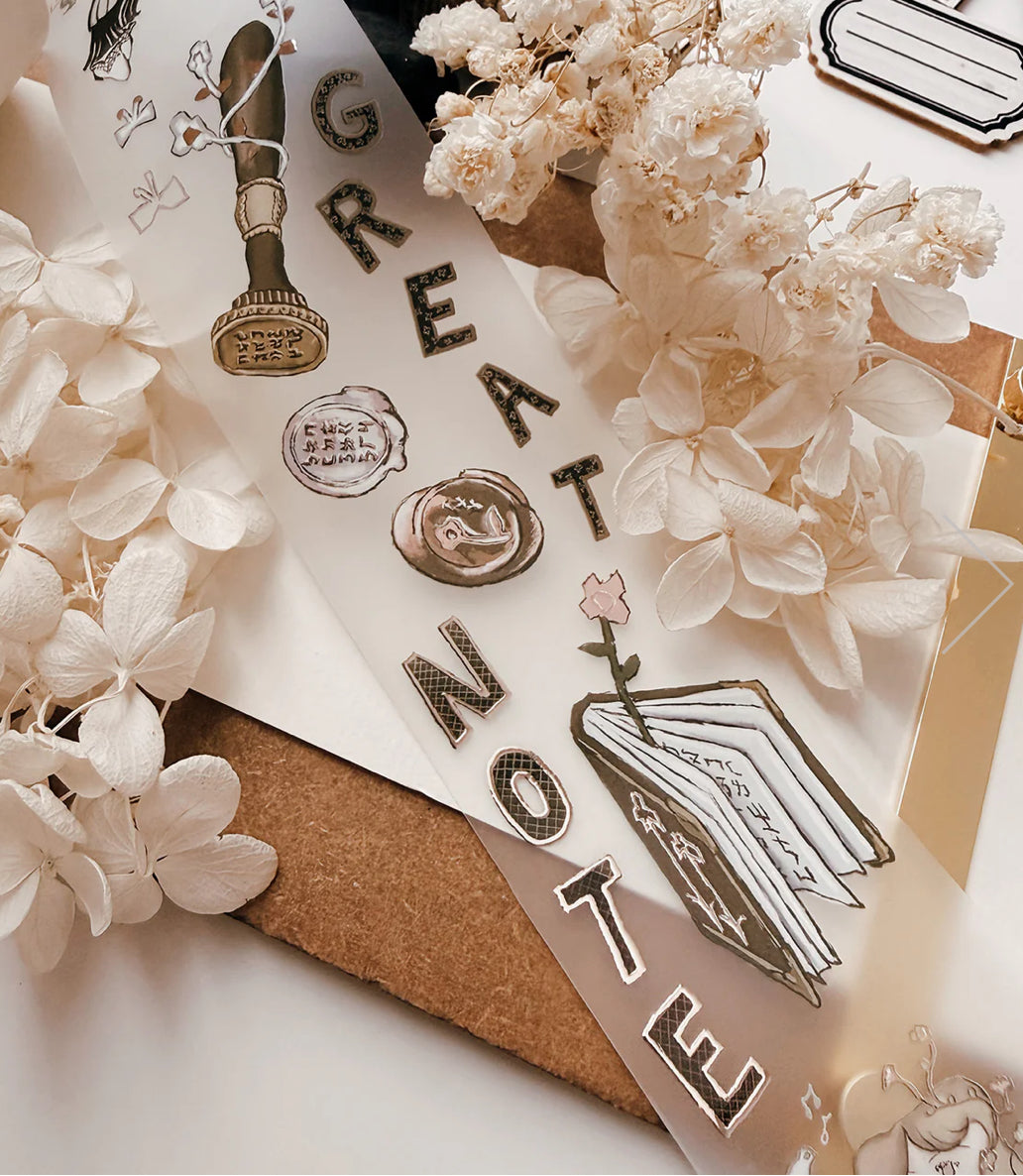 NEW! SLM X Misshoegg - Misspaperie | 4.5cm PET Tape | Rose Gold Foil | Release Paper | 10M