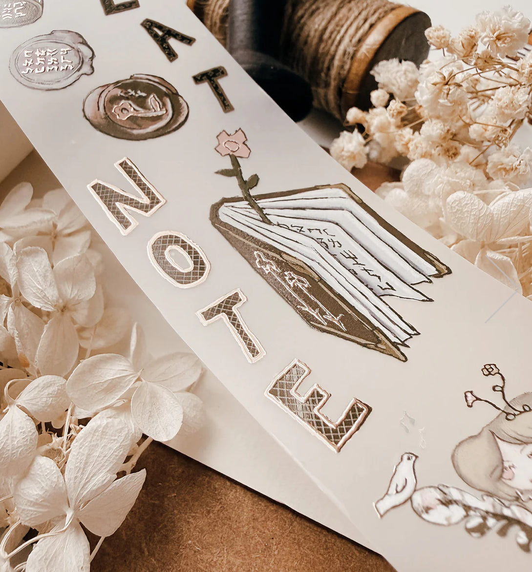 NEW! SLM X Misshoegg - Misspaperie | 4.5cm PET Tape | Rose Gold Foil | Release Paper | 10M