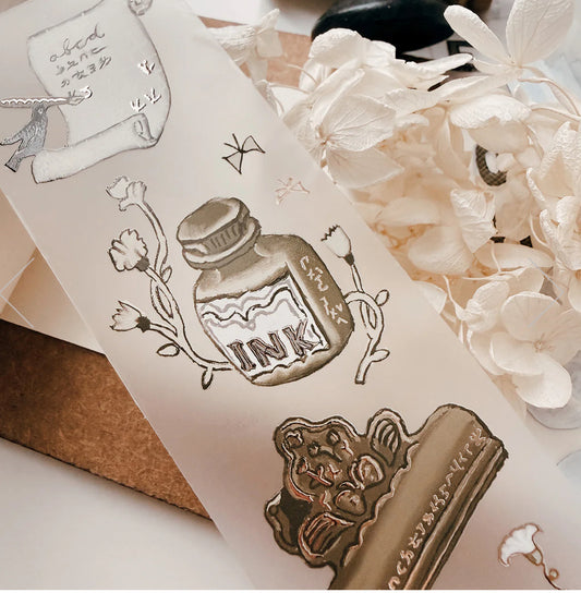 NEW! SLM X Misshoegg - Misspaperie | 4.5cm PET Tape | Rose Gold Foil | Release Paper | 10M