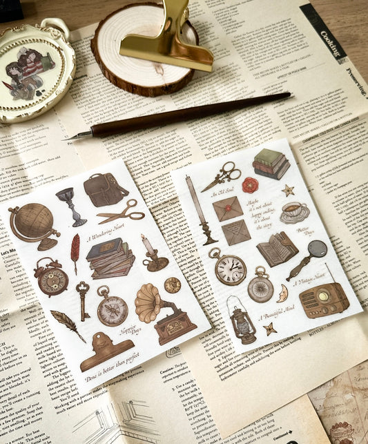 NEW! Sho Little Happiness - Vintage Objects | 2 Sheets | Transfer Sticker
