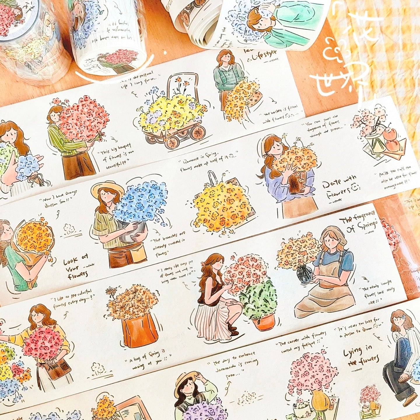 NEW! Wendy - World of Flowers | Kiss-cut | 6cm Tape |  Release Paper | 5M