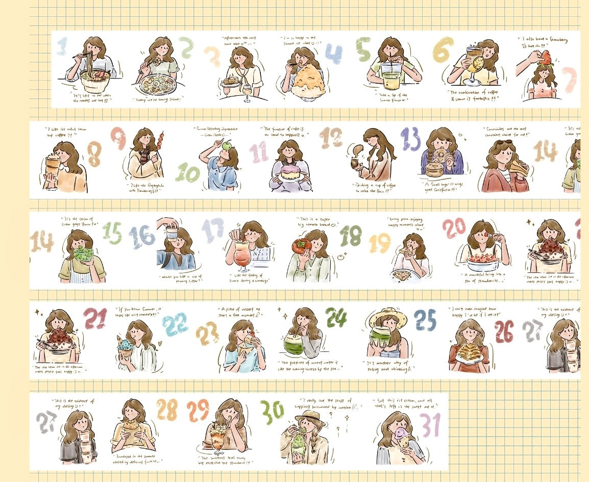 NEW! Wendy - A Day, One Meal | Kiss-cut | 4cm Tape |  Release Paper | 6M