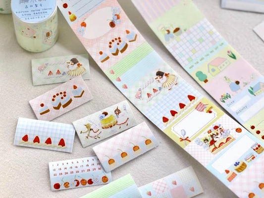 NEW! Cute Design Lab - Baking | 5cm Memo Sticker Roll | Release Paper | 3M