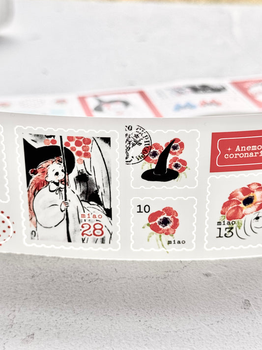 Nekocha - Anemone | Die-cut | 4.5cm Tape |  Release Paper | 5M