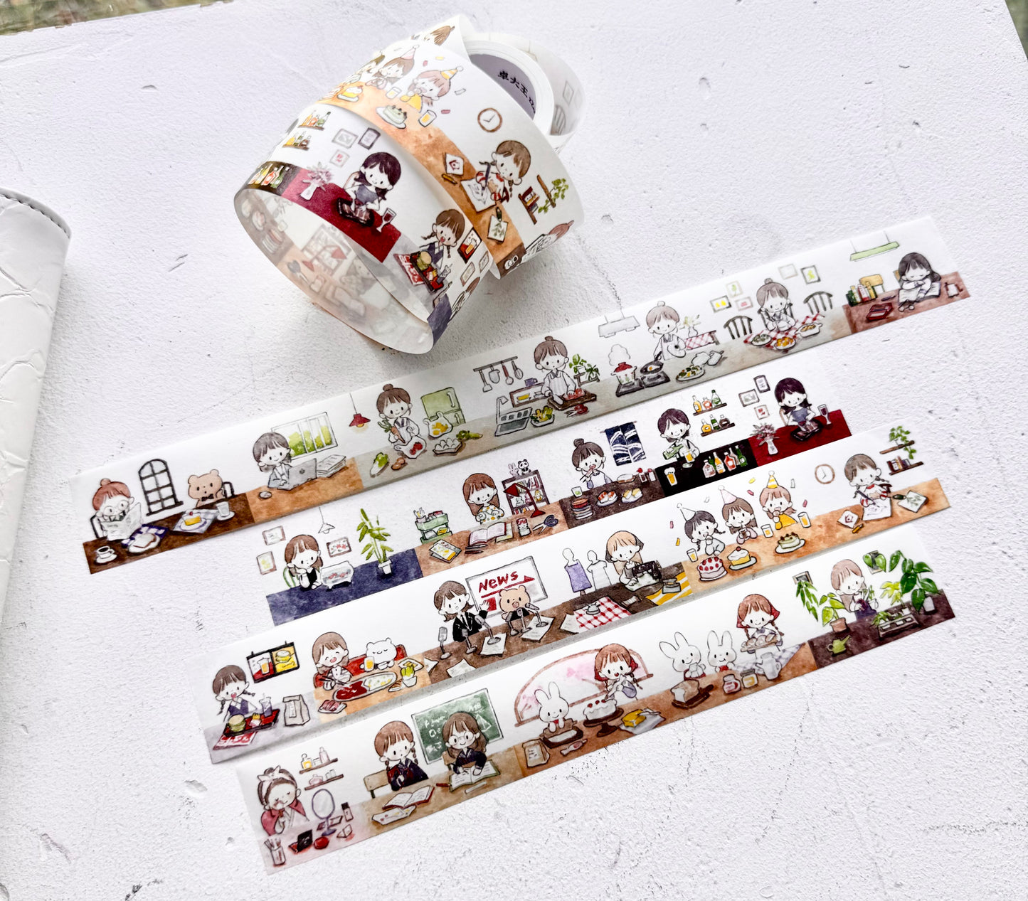 NEW! Molinta - Long Table | 3cm Washi Tape |  Release Paper | 5M