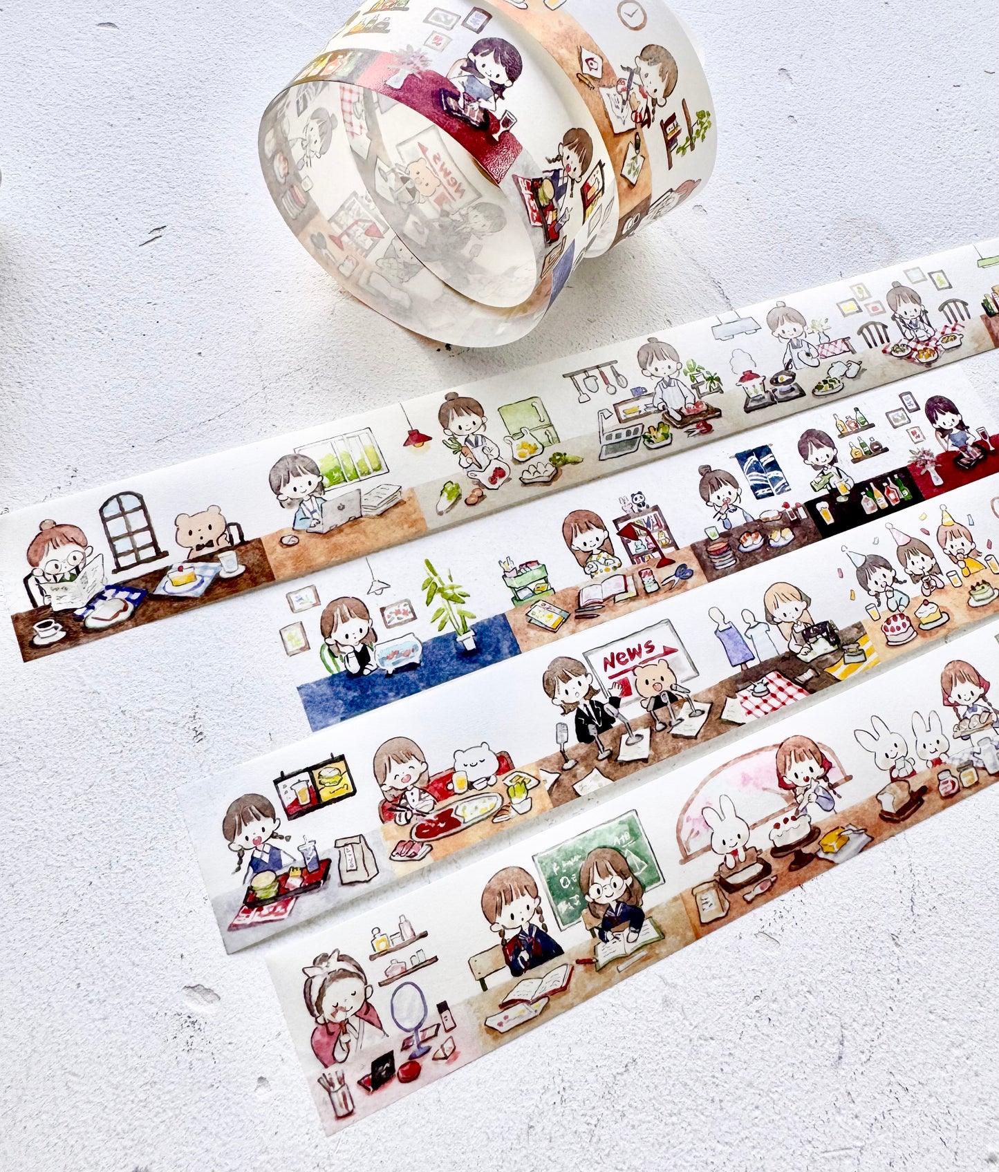 NEW! Molinta - Long Table | 3cm Washi Tape |  Release Paper | 5M