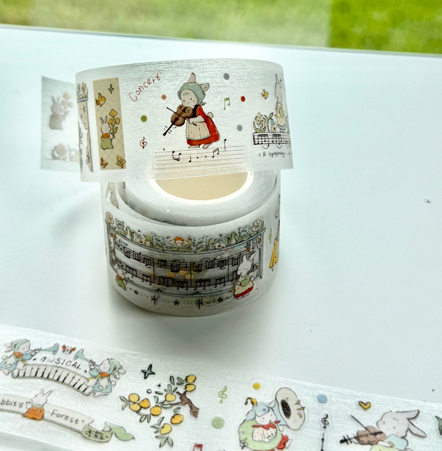 NEW! Cute Design Lab - Forest Concert | Kiss-cut | Glitter PET | 3cm Tape | Release Paper | 5M