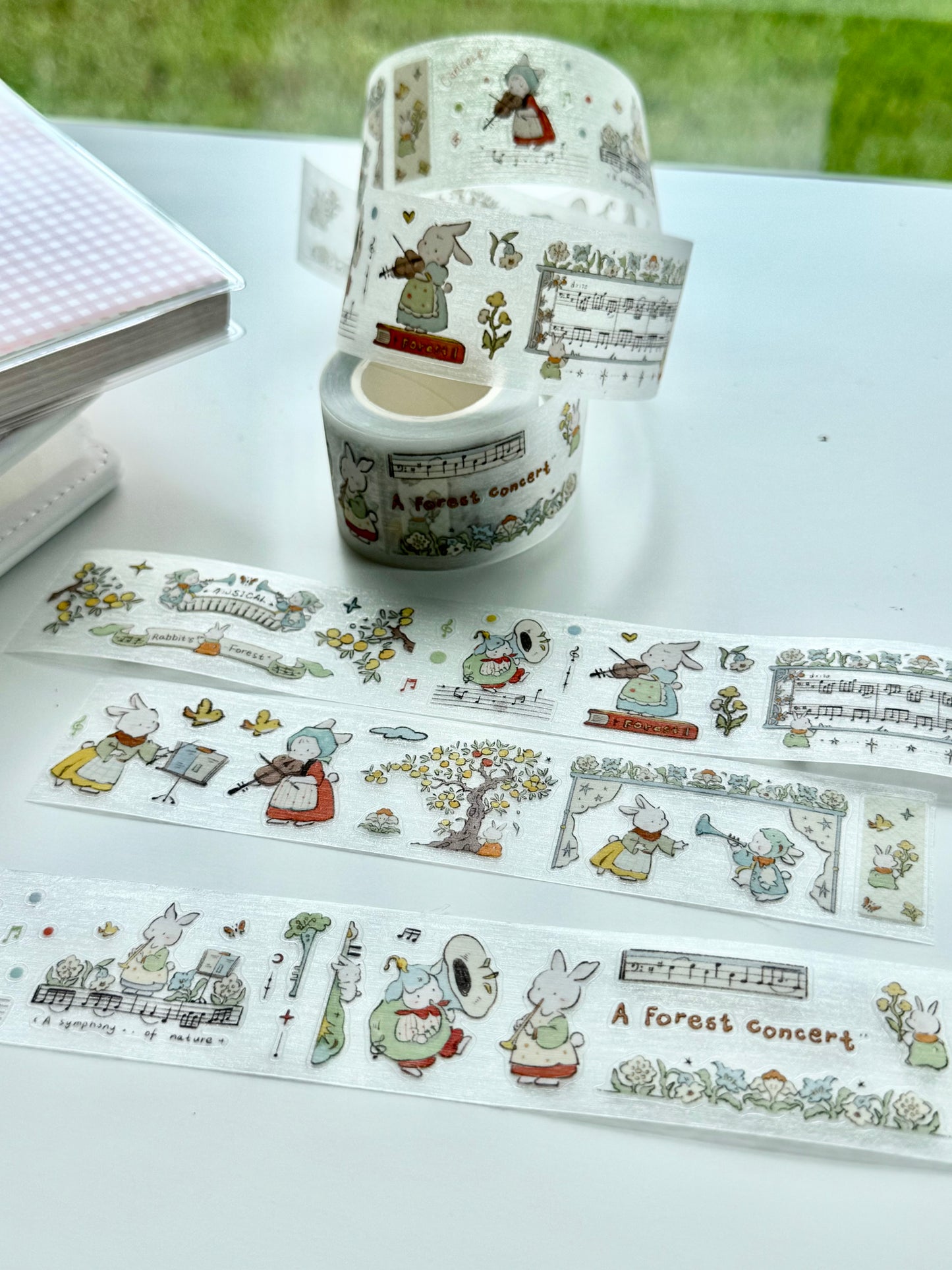 NEW! Cute Design Lab - Forest Concert | Kiss-cut | Glitter PET | 3cm Tape | Release Paper | 5M