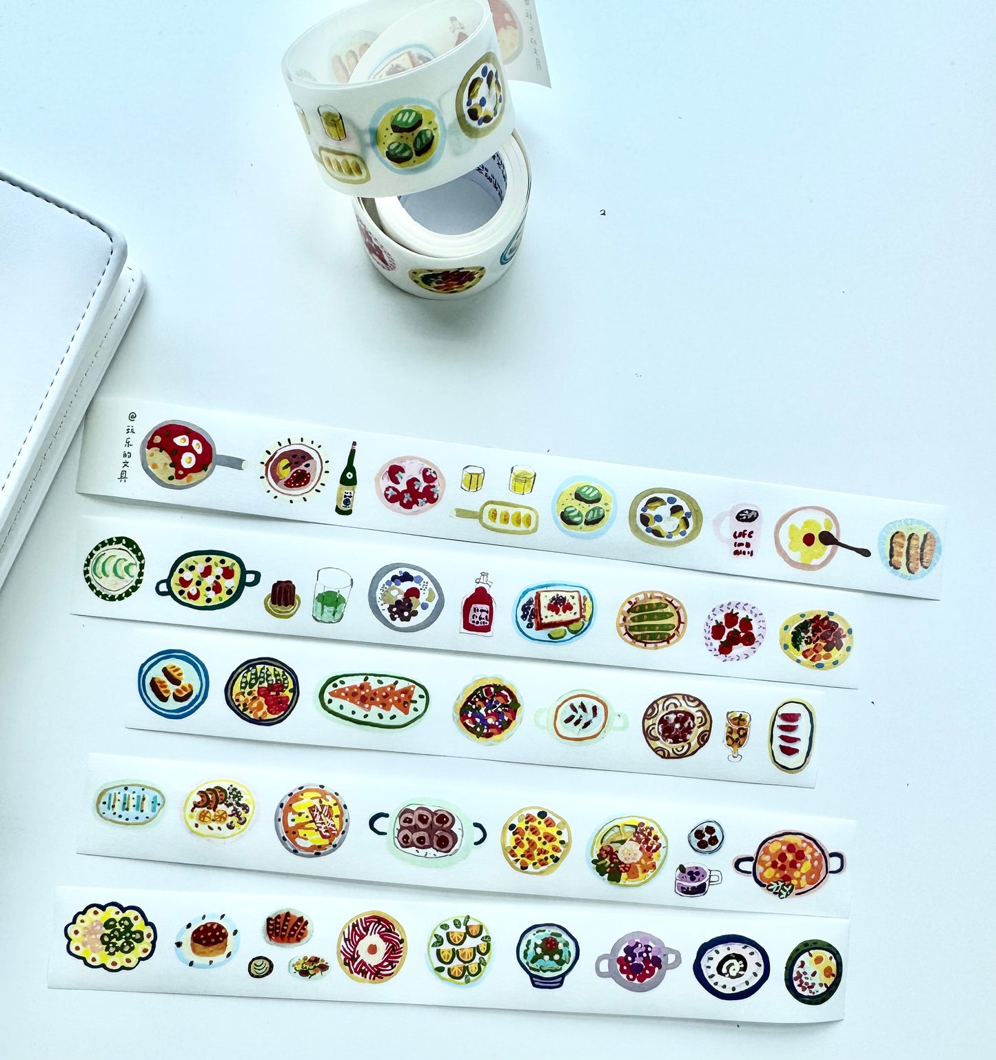 NEW! Wanle Studio - Delicious Dishes | Kiss-cut | 3cm Tape | Release Paper | 6M
