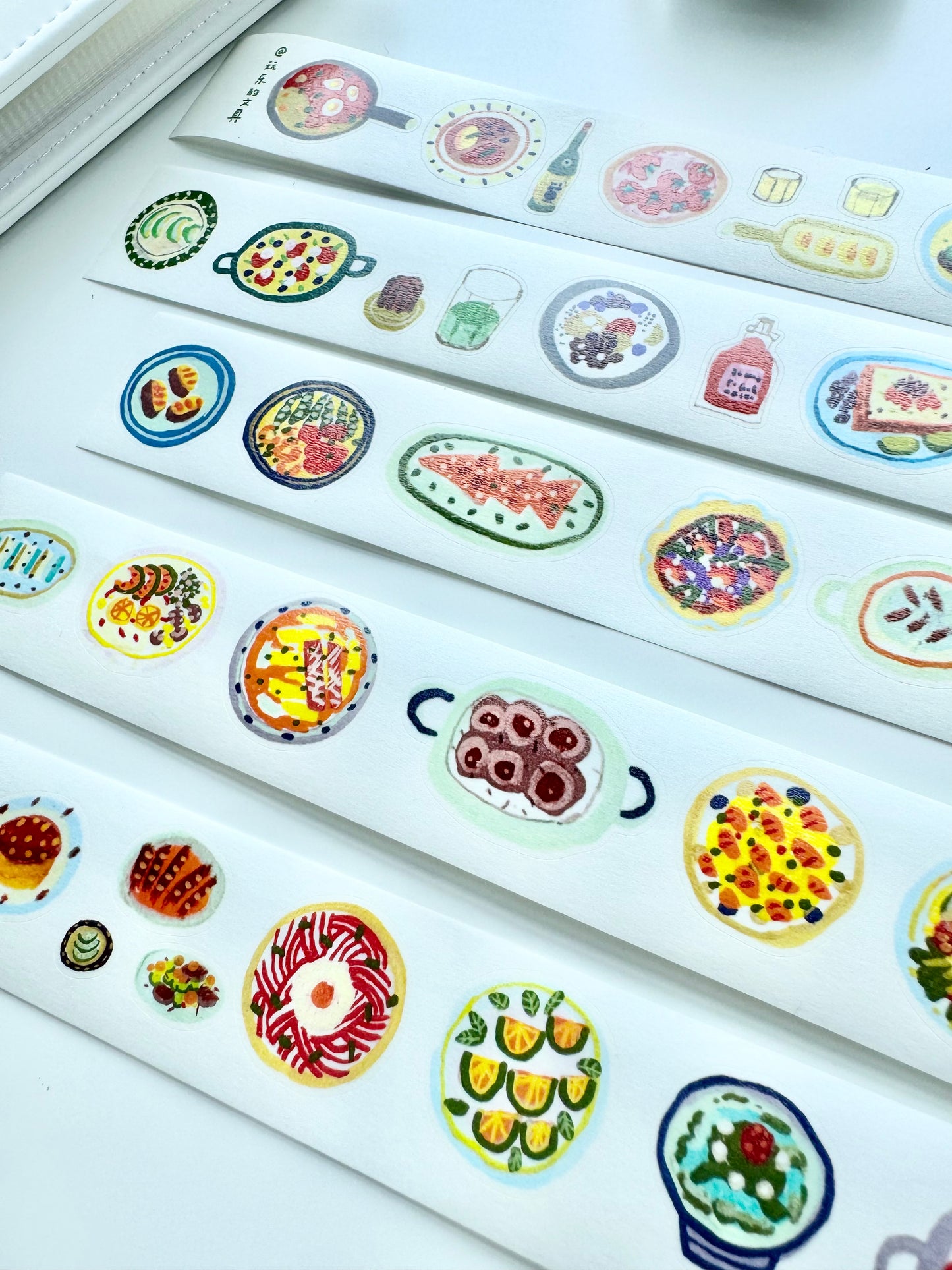NEW! Wanle Studio - Delicious Dishes | Kiss-cut | 3cm Tape | Release Paper | 6M