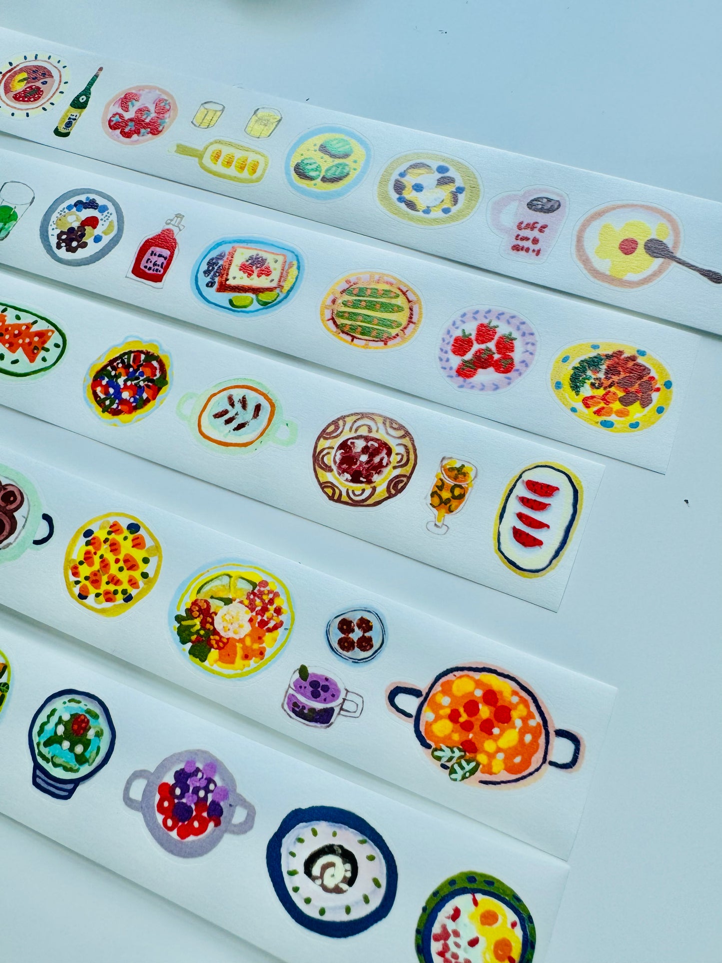 NEW! Wanle Studio - Delicious Dishes | Kiss-cut | 3cm Tape | Release Paper | 6M