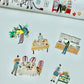 NEW! Wanle Studio - Doing the Chores | Kiss-cut | 5cm Tape | Release Paper | 6M