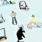 NEW! Wanle Studio - My everyday life with cat | Kiss-cut | 5cm Tape | Release Paper | 6M