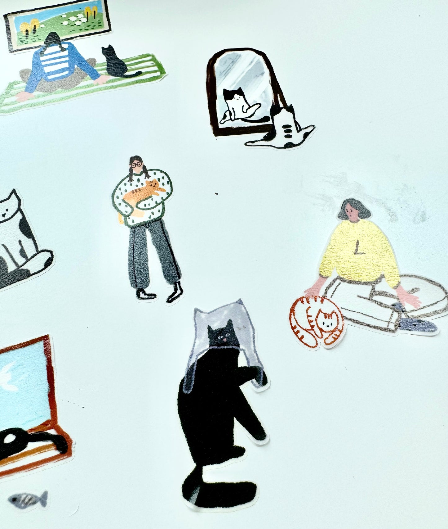 NEW! Wanle Studio - My everyday life with cat | Kiss-cut | 5cm Tape | Release Paper | 6M