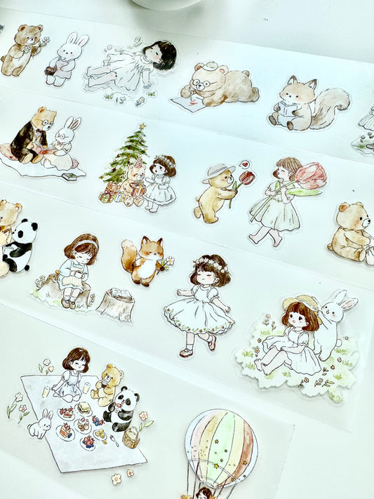 NEW! Jennyuanzi Studio - A Little Forest Journey | Kiss-cut | 5cm Tape | Release Paper | 5M
